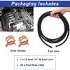 Tnisesm 1/4 Inch ID Fuel Line Hose 10 Feet + 20Pcs 2/5" ID Hose Clamps For Kawasaki Kohler Briggs & Stratton Small Gas Diesel Powersports Engines And