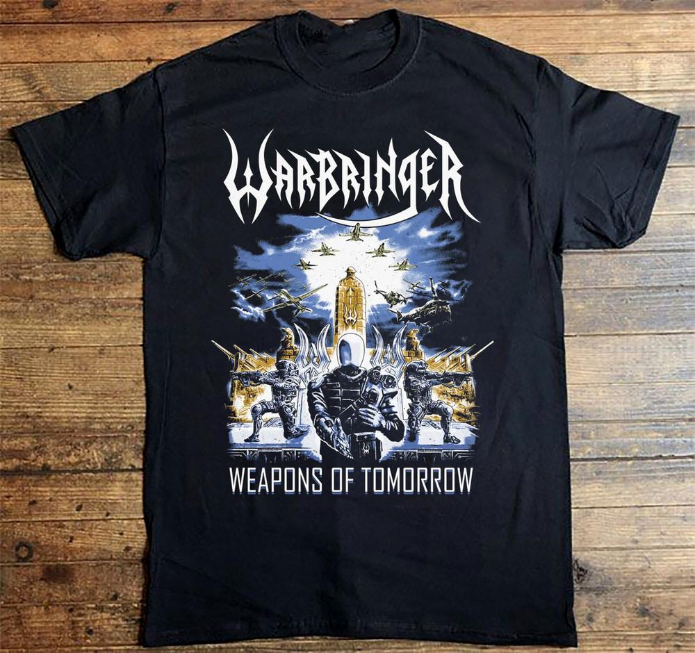WARBRINGER - Оружие Завтрашнего Дня Черная Футболка с Коротким Рукавом Все Размеры OM252 Унисекс Футболка