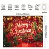 2D Red Christmas Background for Home, Outdoor and Festival Decoration