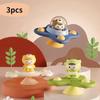 3pcs Car Toys Baby Flying Saucer Suction Cup Swing Fun Baby Bath Fun Spinning Top Children Play Wholesale of Tools