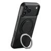 SUTENI G3 For iPhone 17 Pro Max Case Compatible with MagSafe Waxy Texture Rotating Kickstand Leather Phone Back Cover