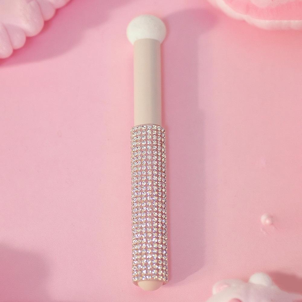 High appearance level Mushroom round head concealer brush Artificial diamond-set sponge small head eye painless brush