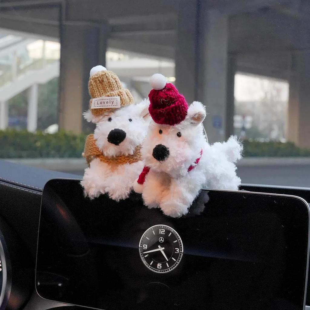 Автомобильная подвеска Kawaii Dog Doll Decorations Car Дворники автомобиля Переключатель поворотника Украшение Щенок Плюшевая кукла Подвеска-клатч Декор для салона автомобиля