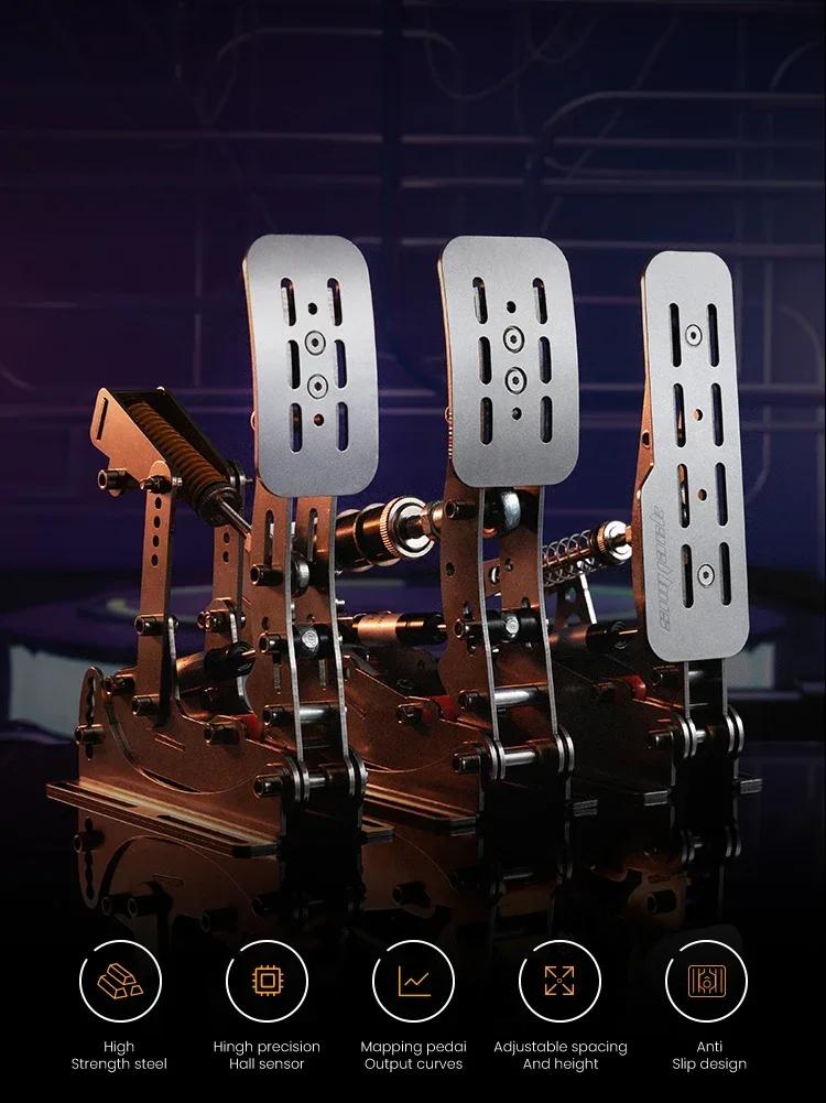 SIMJACK PRO Pedals Sim Racing Pedals PC Racing Simulator Pressure Sensor Load Cell HE Hydraulic Pedal