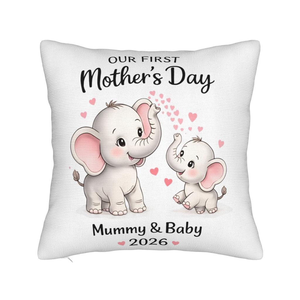 Our First Mothers Day Together Pillow Case Soft Pillow Cover For Living Room Bed Chair Morden Pillowcases