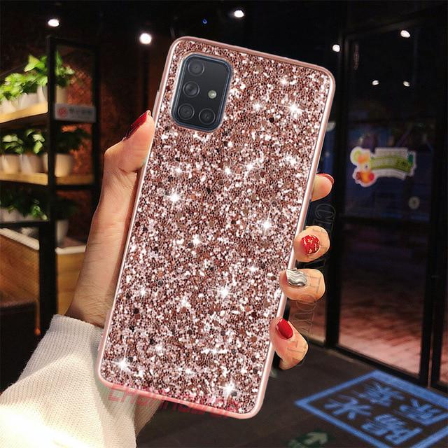 Чехол с блестками и блестками для Samsung Galaxy S20 Ultra S10 S9 S8 A51 A71 A41 A81 A91 A50 A70 A30 A40 A20 A10 A30S A6 A7 A8 Note 20 10 Plus, мягкий чехол