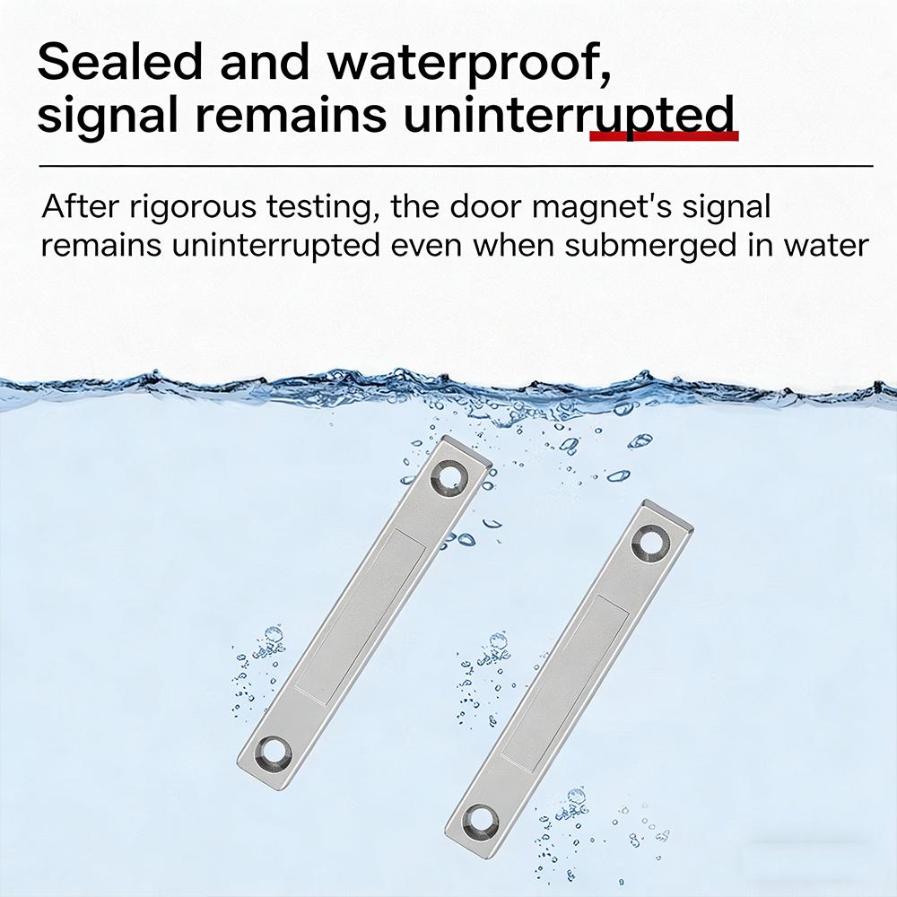 2Pairs MC-52 Wired Magnetic Door Window Contact Switch Heavy Duty Iron Door Sensor Reed Switch for Alarm System Normally Open NC 7