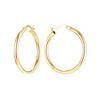 Real 925 Sterling Silver Jewelry 30 MM Gold Plated Italian Hoop Earring for Women