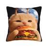 Rainbow Forest Meowl Cat Pillow Cover  Soft Cushion Cover Cute Funny Pillow Case For Living Room Chair