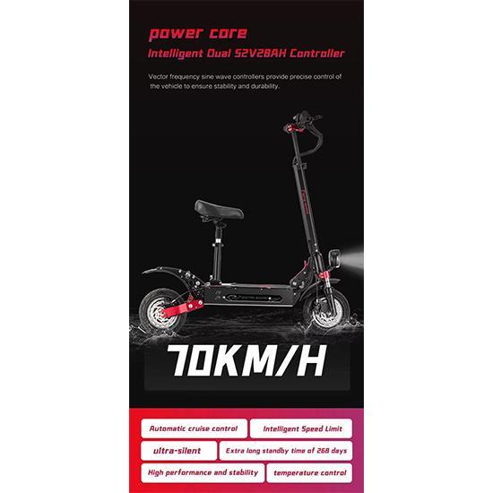 Boyuda's new electric scooter Q7Pro Max, equipped with 3200W dual motors, 52V28AH battery, application control, and silent tire scooter
