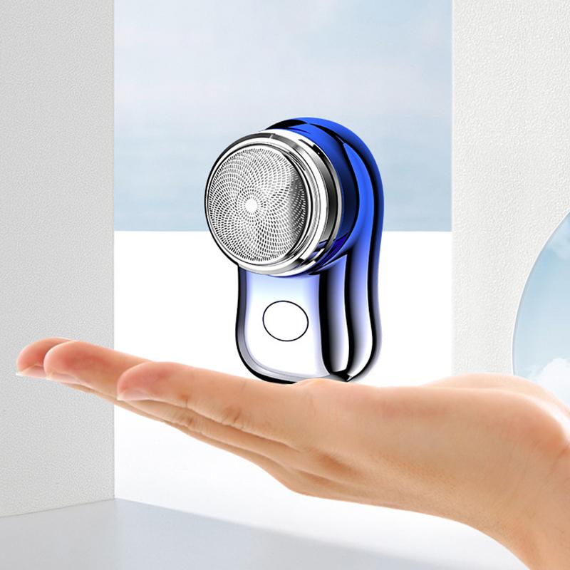 Мини-электробритва с зарядкой через USB, портативный высокоскоростной мотор, моющийся для мужчин, 100 мАч, для путешествий, Type-C, быстрая зарядка, поддержка перезарядки