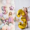 Цифровые шары 0 1 2 3 4 5 6 7 8 9 Шары из алюминиевой фольги для дня рождения, свадьбы, юбилея 40 дюймов