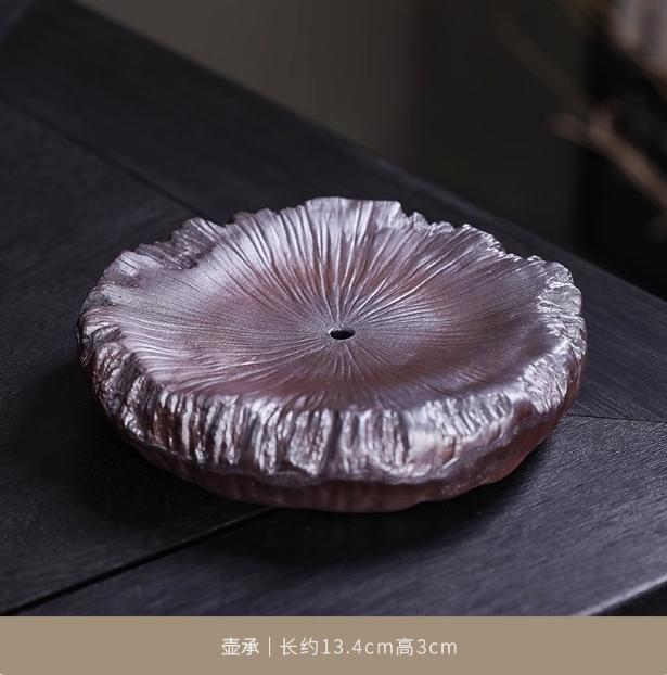 1 набор из исинской фиолетовой глины, китайский чайник, грубая керамика, ретро, ручная работа, небольшая емкость, чайный сервиз кунг-фу для домашнего использования