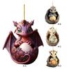 Christmas Dragon Ornaments Novelty Dragon Egg Decoration Cute Keychain Decoration Acrylic for Home and Car Decoration