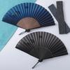 Fan Fan Set with Rain Cover [Osaka Choseido] Fan, Men's, Fashionable, Business, Bag, Holder, Handkerchief, (Navy Blue)