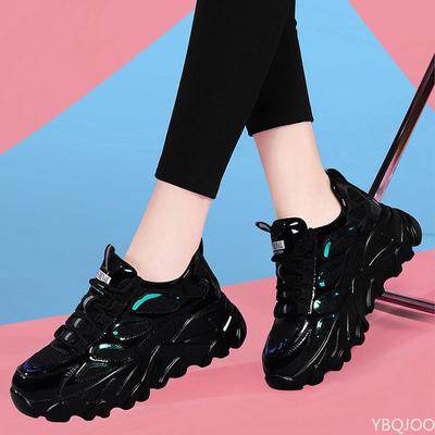 Повседневные женские кроссовки, спортивная обувь на высоком каблуке и платформе, осенние прогулочные туфли на толстой подошве, 2024, дышащая вулканизированная обувь
