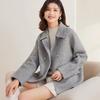 Stylish and Slimming Korean-style Solid Color Pine Needle Woolen Coat for Women In Autumn and Winter