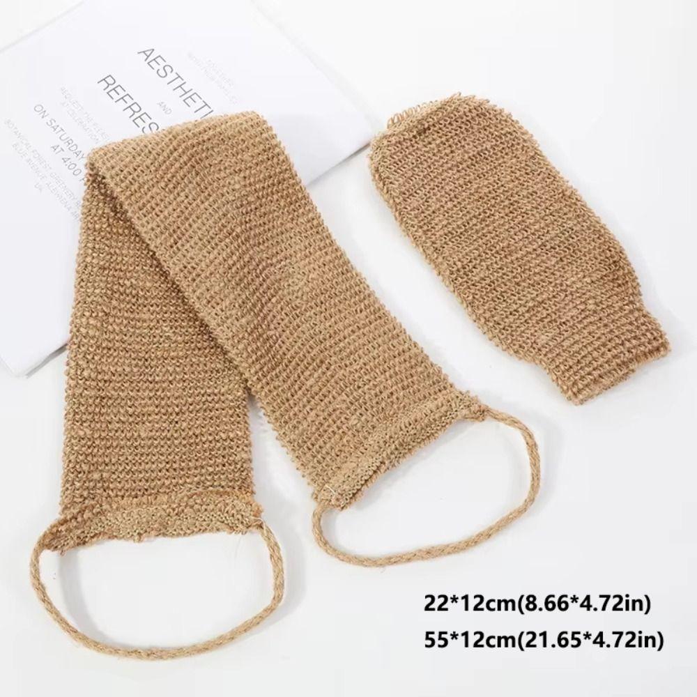 Natural Jute Exfoliating Gloves Deep Cleanse Bath Towel Bath Massage Gloves  Spa Treatment
