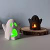 Spooky Shape Silicone Mold For Epoxy Resin Candle Holder Tealight Stand Crafting Halloween Decoration Cement Craft