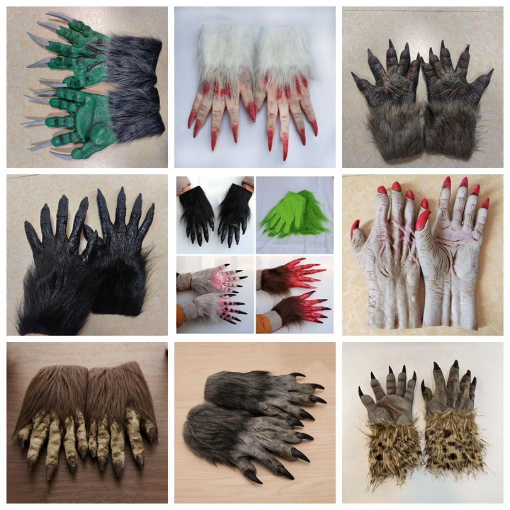 Creepy Beast Claws Realistic Cosplay Mittens Party Props Halloween Gloves Masquerade