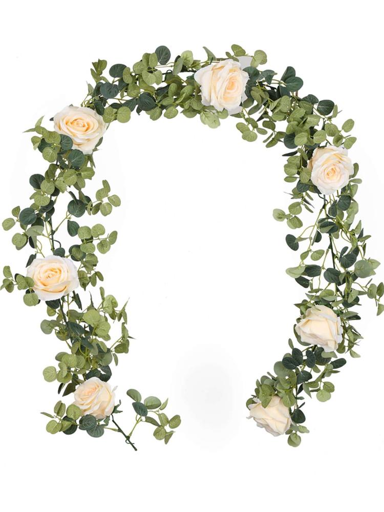 1,8 м искусственный цветок роза венок эвкалиптовый лист лоза эвкалиптовый лист роза лоза для дома сад свадьба арка декор ротанг