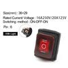 1PCS 36x29mm Heavy Duty Waterproof Rocker Switch 4/6Pin 2/3 Position Light Illuminated 16A 250V KCD4 DPDT Toggle Rocker Switch