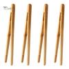 Puntos 4 шт бамбуковый зажим для еды тостер салат торт чай пинцет зажим щипцы инструмент для приготовления пищи