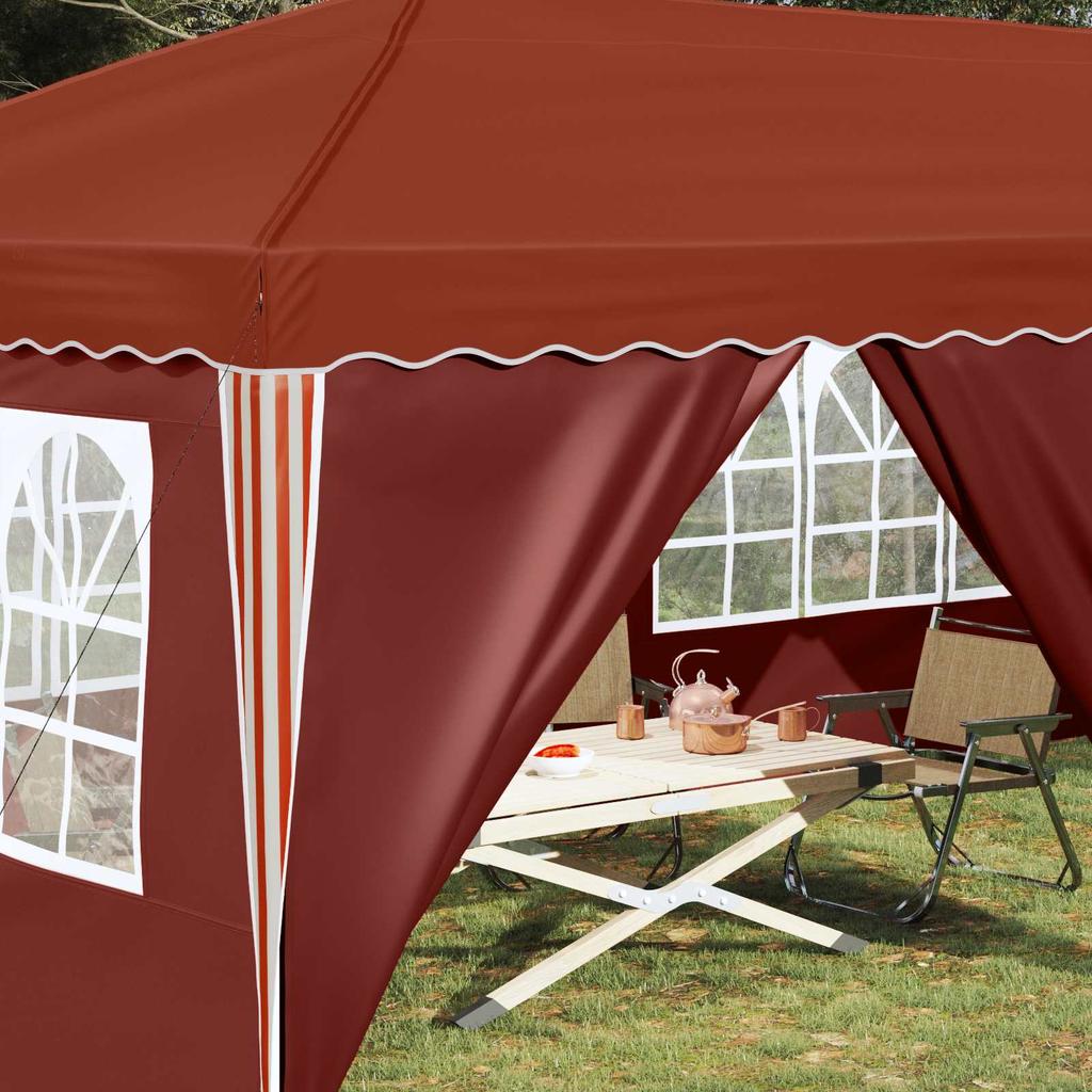 Pop up Party Tent 575 x 288 x 245 cm Terracotta