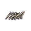 YJB PARTS #24330 Strat Pickup Screws (Round Plate) Inch Nickel Pack of 6