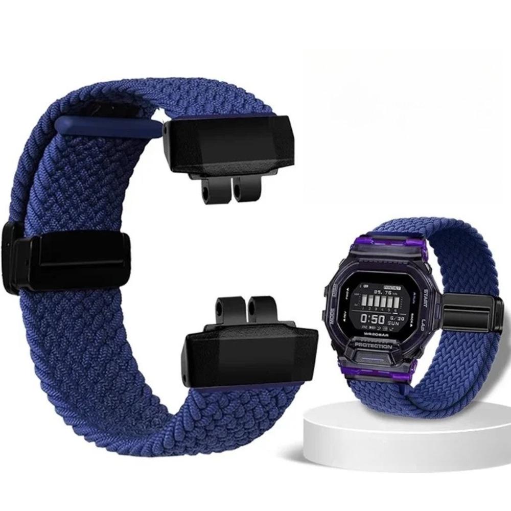 Нейлоновый ремешок для часов, подходящий для Casio GBD-200-1/2/9 GBD-200, модифицированный, магнитный, плетеный ремешок для часов
