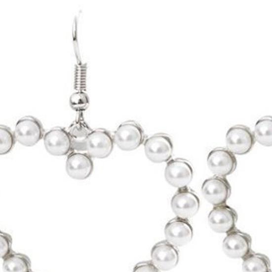 1 пара серег-крючков в форме сердца с подвеской из искусственного жемчуга, ювелирные изделия, изысканные висячие серьги