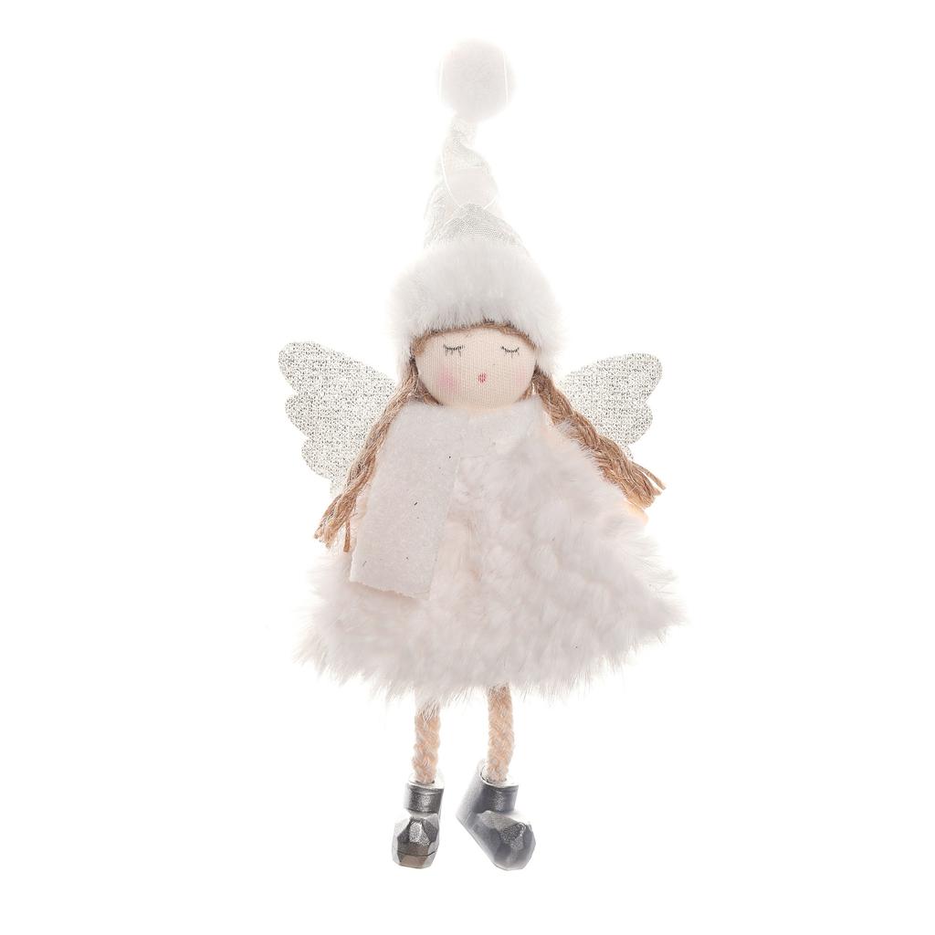 Lovely Christmas Angel Plush Doll Hanging Pendant Christmas Decoration for Home Christmas Tree Decorations Xmas New Year Gifts