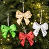 Snowflake Christmas Hanging Bowknot Home Decor Holiday Gift Acrylic Pendant  Christmas