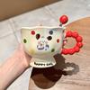 Милая керамическая чашка фуфу для молока, бокал высокой ценности, кружка большой вместимости для девочек, подарок на день рождения
