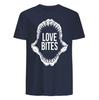 Футболка с принтом Челюсти Акулы Love Bites Новая 100% Хлопок Круглый Вырез Летняя Короткий Рукав Повседневная Мужская Футболка Размер S3XL