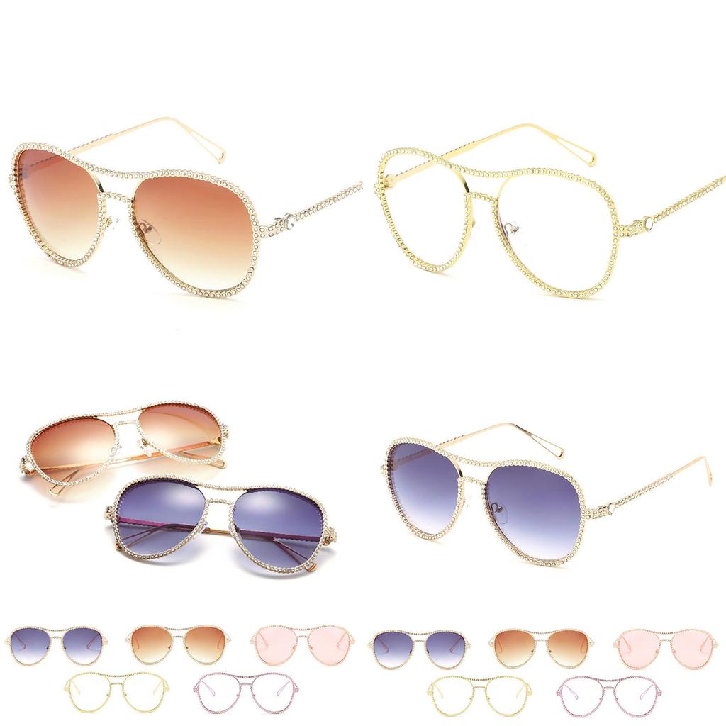 Premium Oversized Square Sunglasses For Women Featuring Sparkling Bling Frame