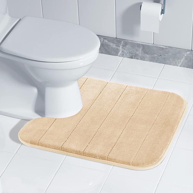 Впитывающий нескользящий коврик для ванной комнаты U-образный коврик для унитаза из пены с эффектом памяти