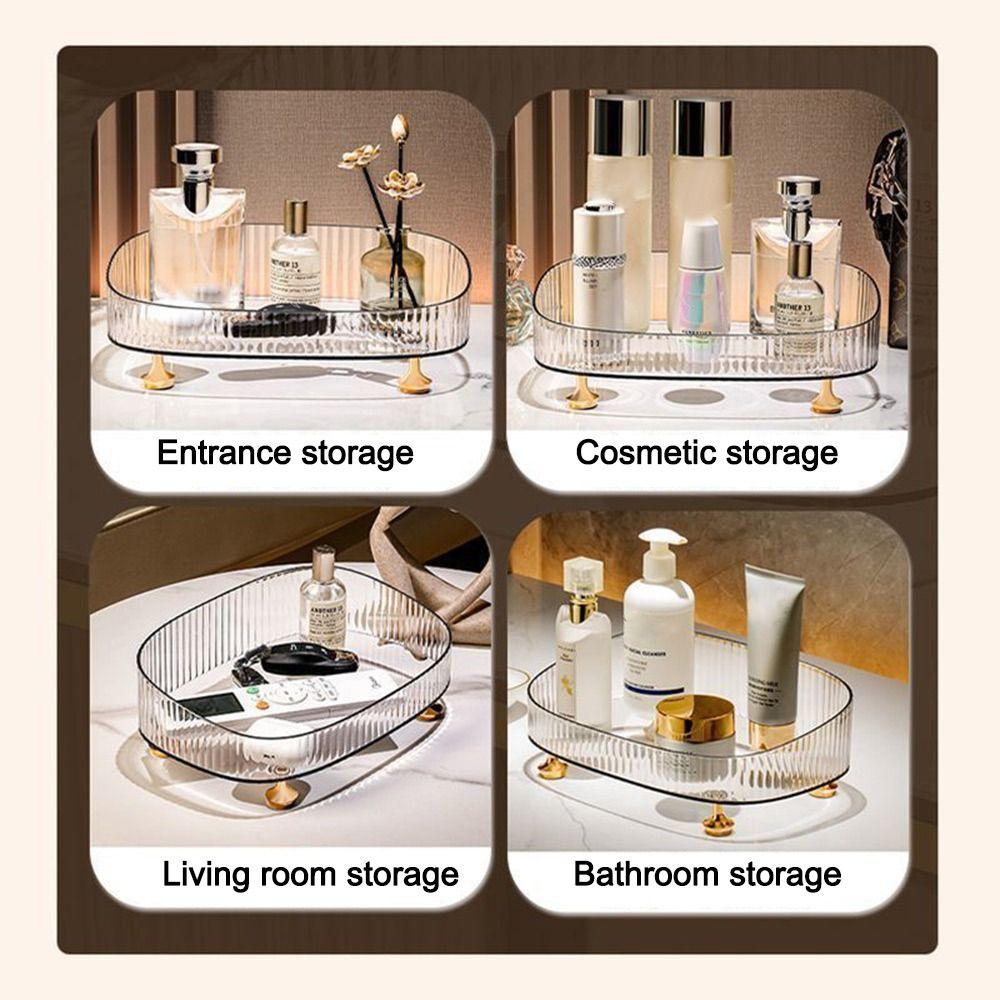 Противоскользящий Органайзер для макияжа и парфюмерии Прозрачный Косметический настольный ящик для хранения Дом