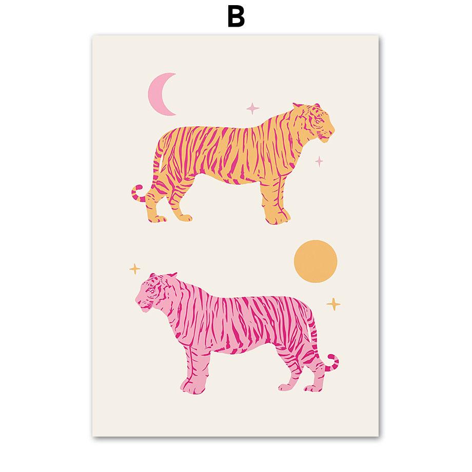 Abstract Henri Matisse Flower Tiger Coral Eye Geometry Vintage Posters Canvas Painting Wall Art Print Picture Living Room Decor