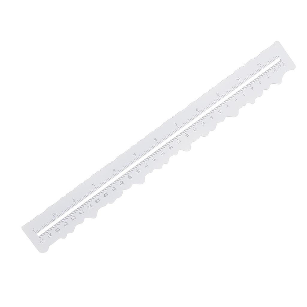 Paper Tearing Ruler Plastic Double Sided Deckle Edge Ruler for Crafting Activities