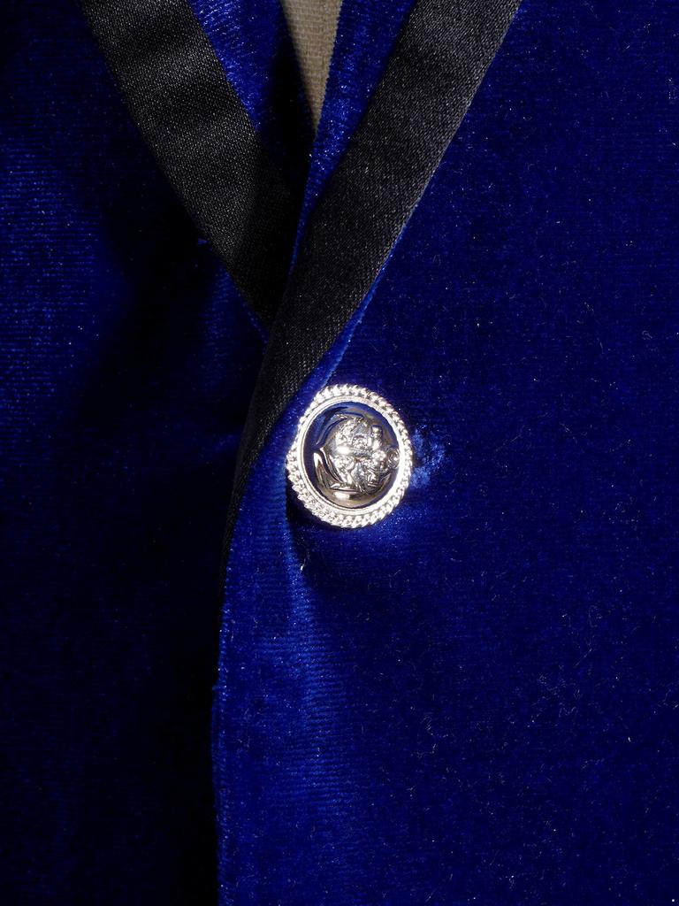 Boys Formal Blazer Velvet Material Notch Lapel One Button Flap Pocket Tuxedo Jacket Fully Lining Outwear