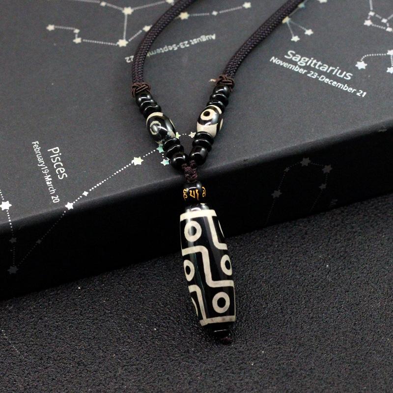 Ожерелье из девяти глазных бусин неба Xizang этнический стиль подвеска из неба универсальная