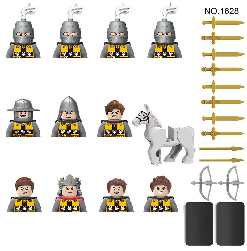 Военные Строительные Блоки Средневековые Фигурки Солдат Подарки Игрушки Оружие Щит Священная Римская Империя Сент-Лазарь Рыцарь Иерусалима Легион MOC