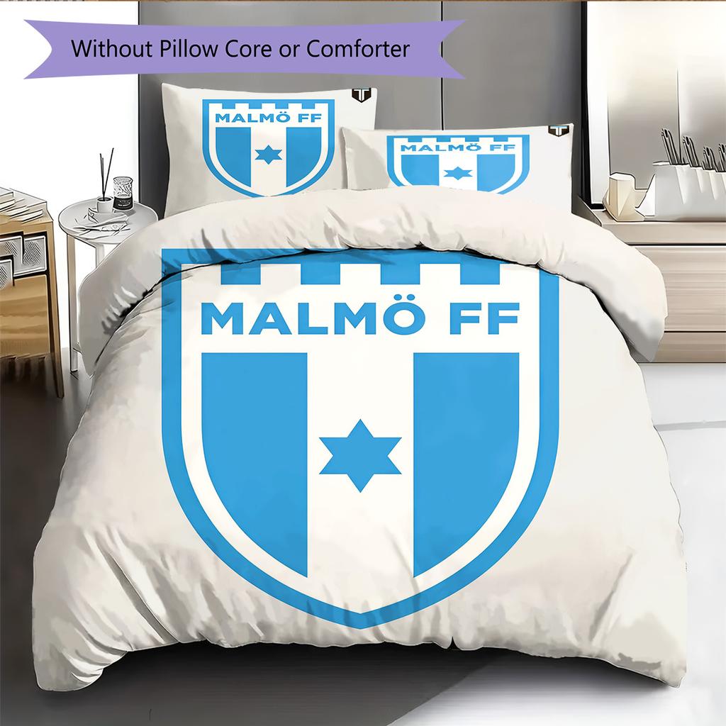 Malmö FF Pattern Bedding Quilt Set Quilt Cover Pillowcase Home Decoration Birthday Gift (1 * duvet cover + 2 * pillowcase, without core)