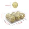 6Pcs Glittering Hollow Christmas Ball Ornament 55mm Shatterproof Decorative Baubles For Christmas Tree Decorations