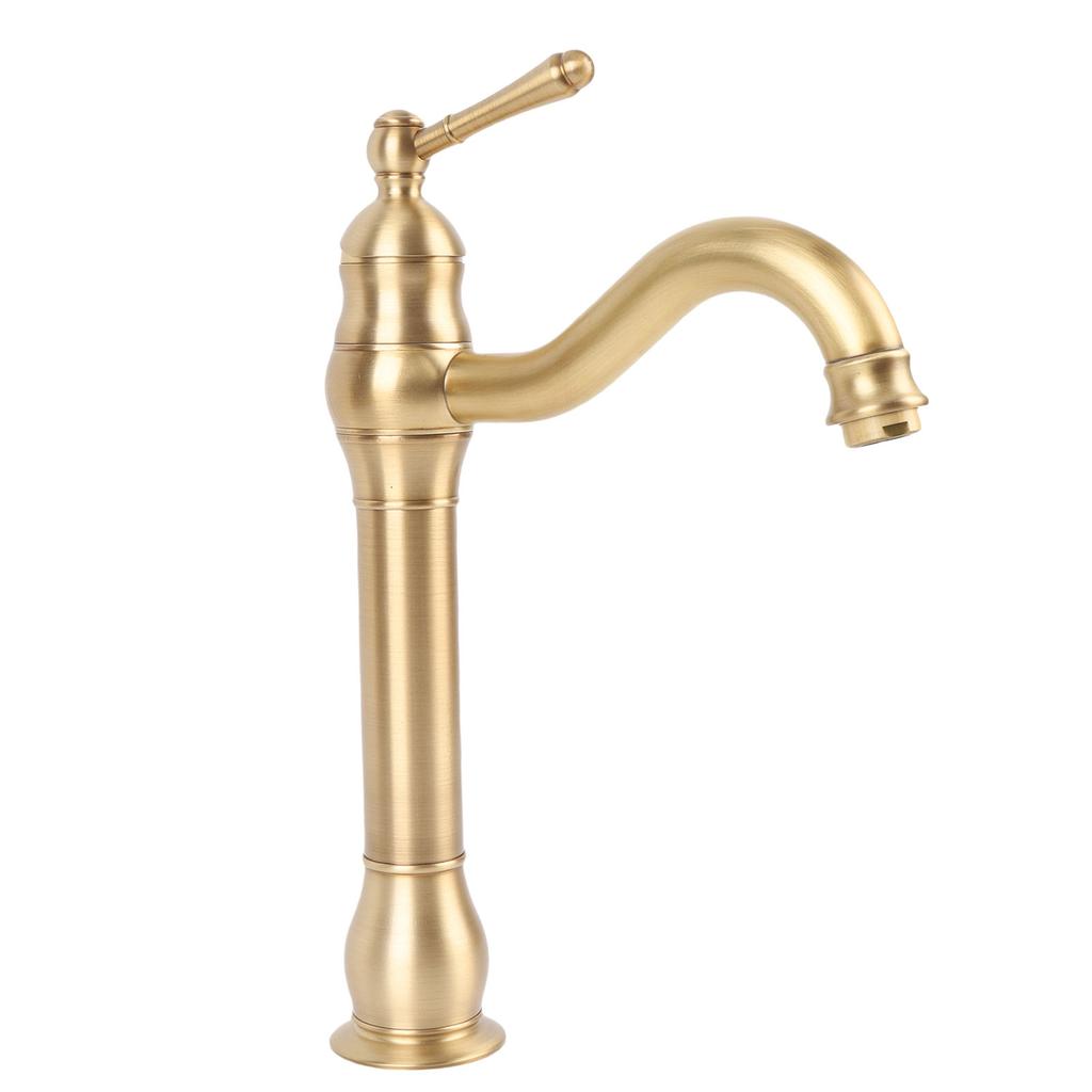 Hot and Cold Water Faucet Bathroom Vessel Sink Faucet Elegant Easy To Clean Single Handle Leakproof Copper for Restroom