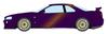 EIDOLON Nissan Skyline II 2000 LM Midnight Purple 3 Finished Product 1/43 GT-R (BNR34) V-spec (BBS Wheel)