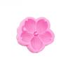 Five Petal Flower Resin Clay Aroma Keychain Pendant Mold DIYCherry Blossom Accessories Silicone Mould Chocolates Cake Decorating