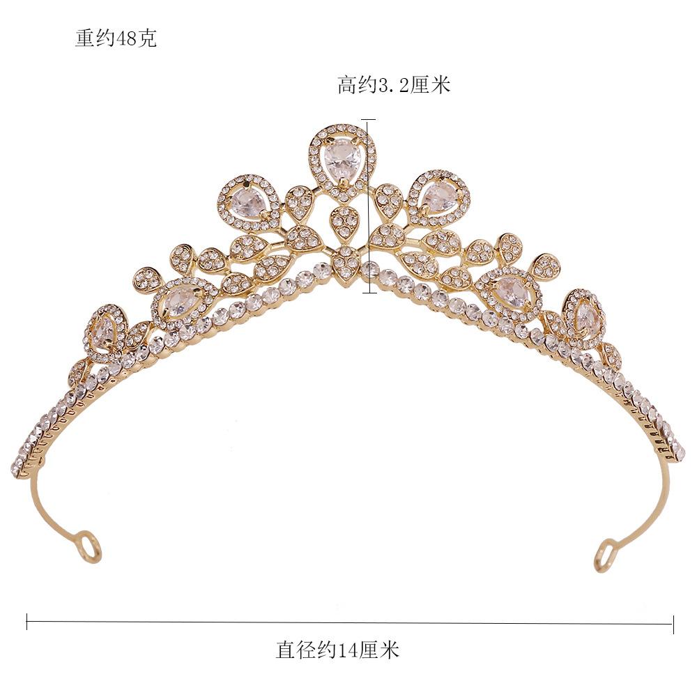 Корейский стиль простая милая невеста свадьба циркон корона свадебная тиара принцесса