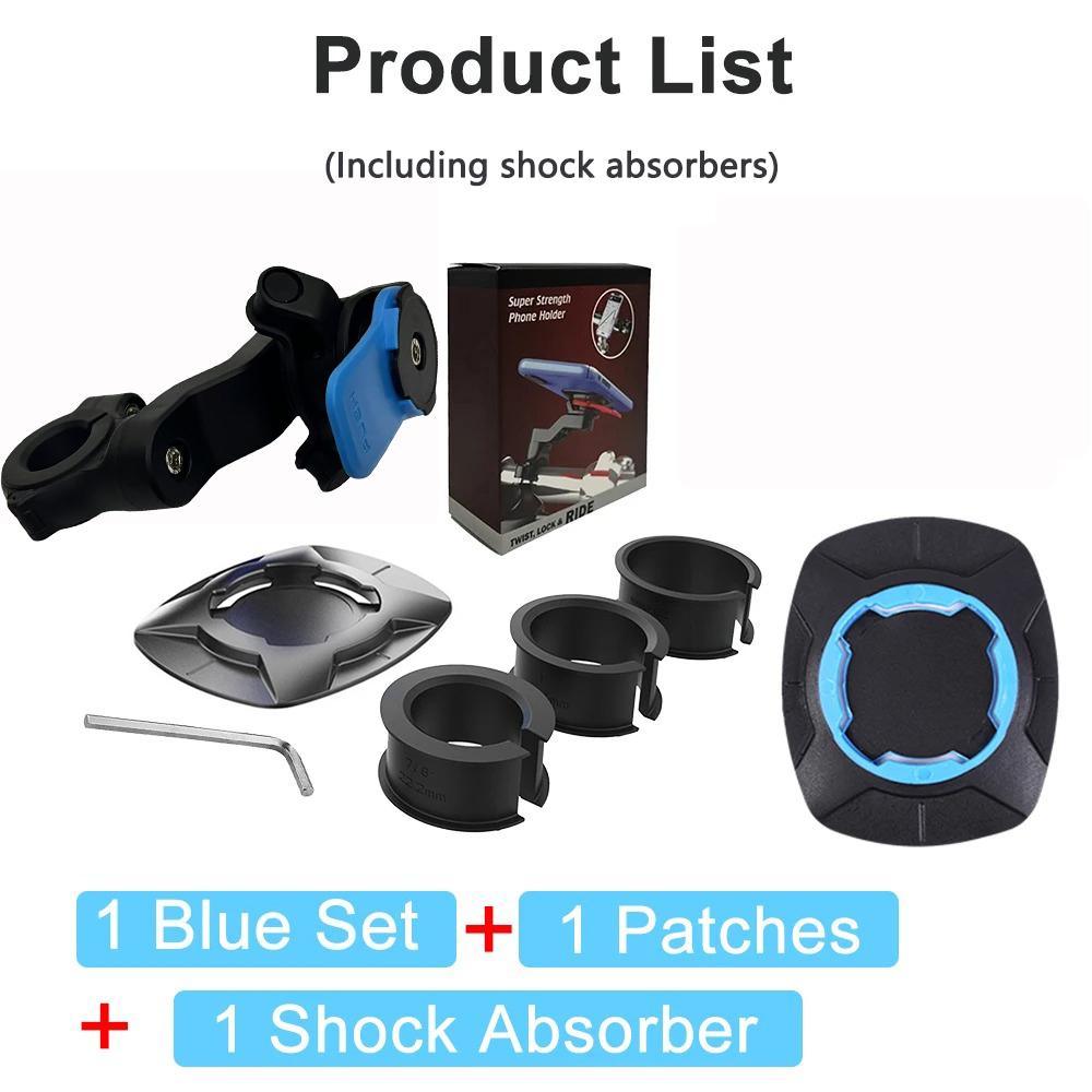 Bike Motorcycle Phone Holder Anti Shock 360° Stand Rotatable Mount Clamp for MTB 4Lock Scooter Cycling Accessories motorcycle 6
